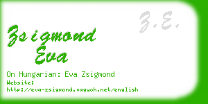 zsigmond eva business card